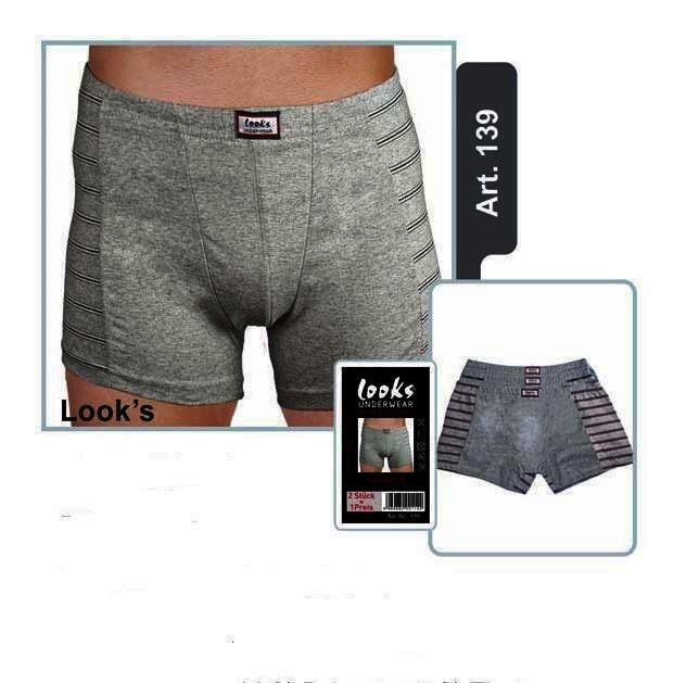 Herren Boxershort Graumelange 2er Pack, Gr. 9