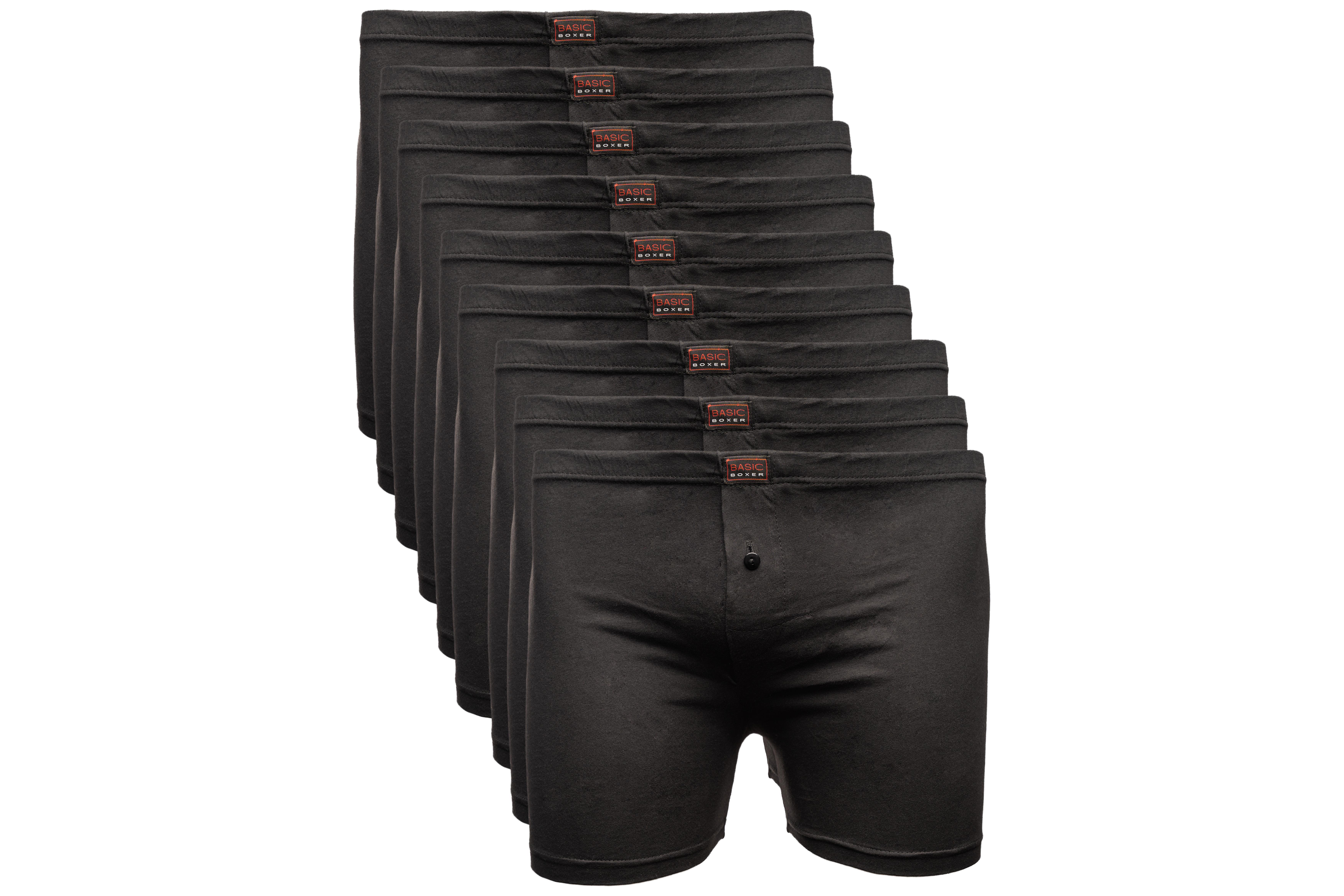The BAKIS Herren Boxer Short, 3 x 3er Pack, schwarz, Größe 10