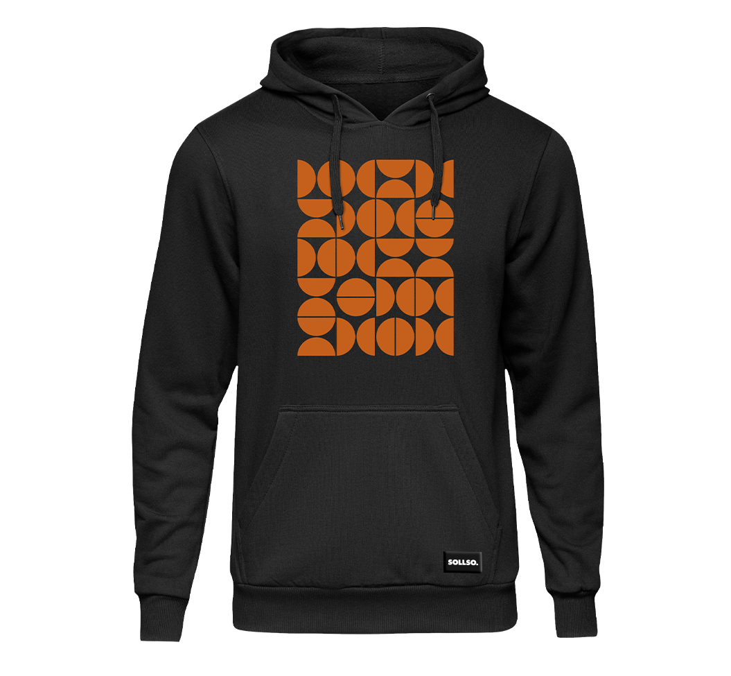 SOLLSO. Premium Hoodie "Abstract" Farbe Dark Black, Größe L SOLLSO. Premium Hoodie "Abstract" Farbe Dark Black, Größe L