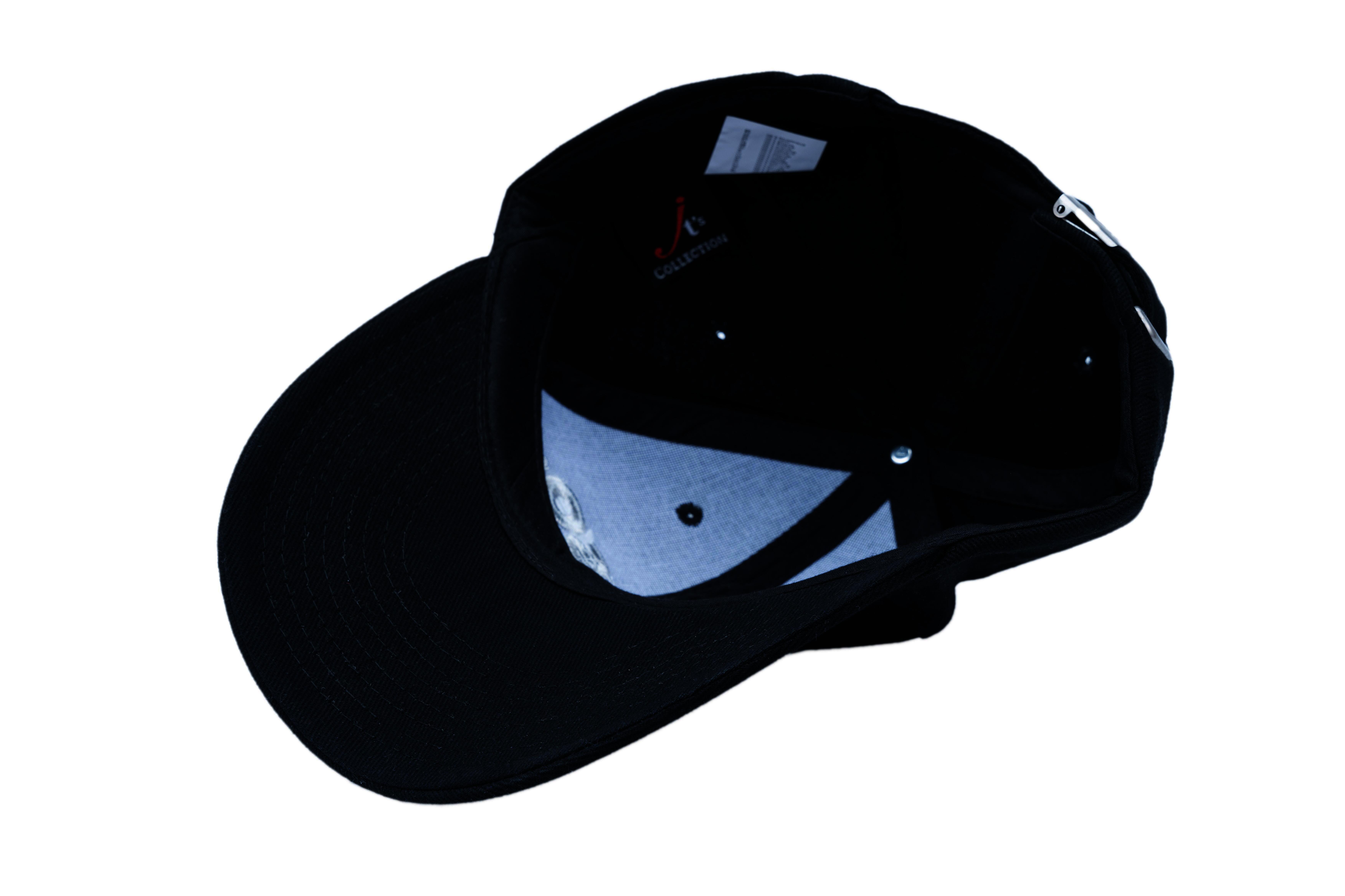 SOLLSO. 6 Panel Strong Front Raver Cap, Schwarz