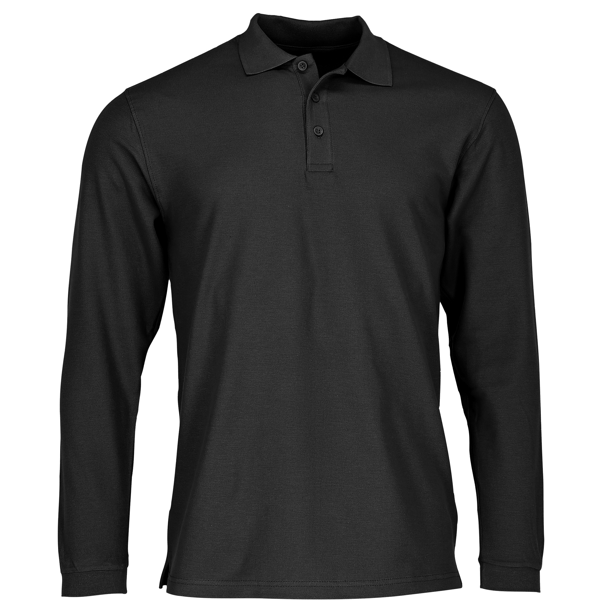 Fruit of the Loom  Premium Langarm-Polo, Schwarz, Gr.L