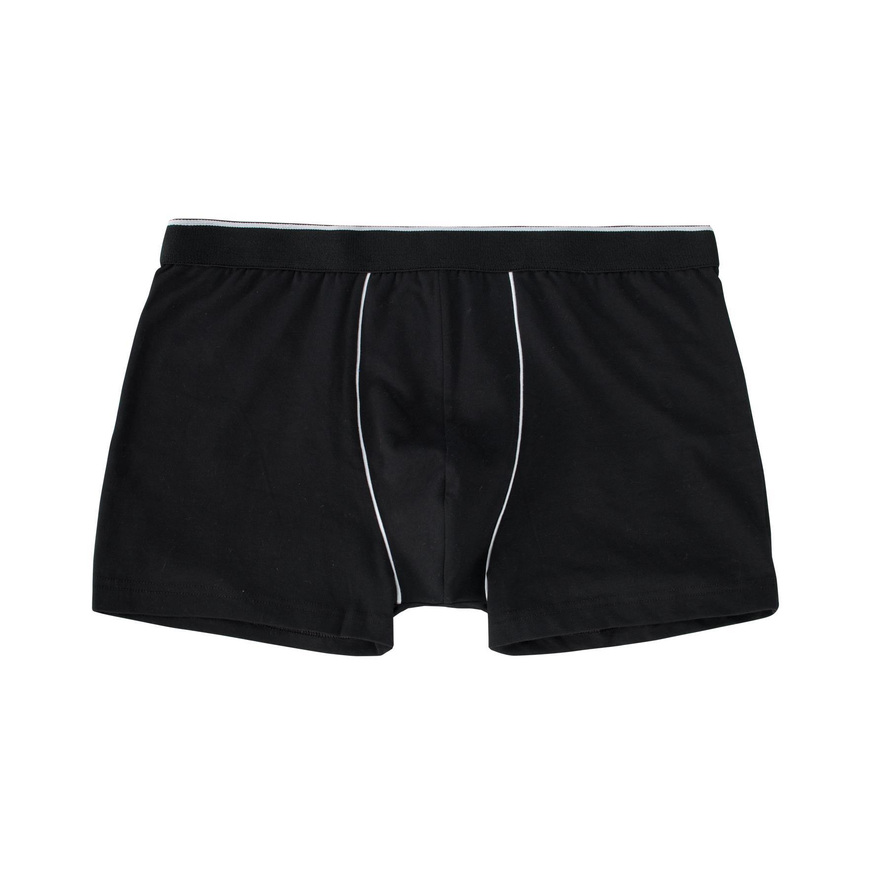 Herren Pants 27439, Schwarz mit versch. farbigen Paspeln, 10er-Pack, Gr.7