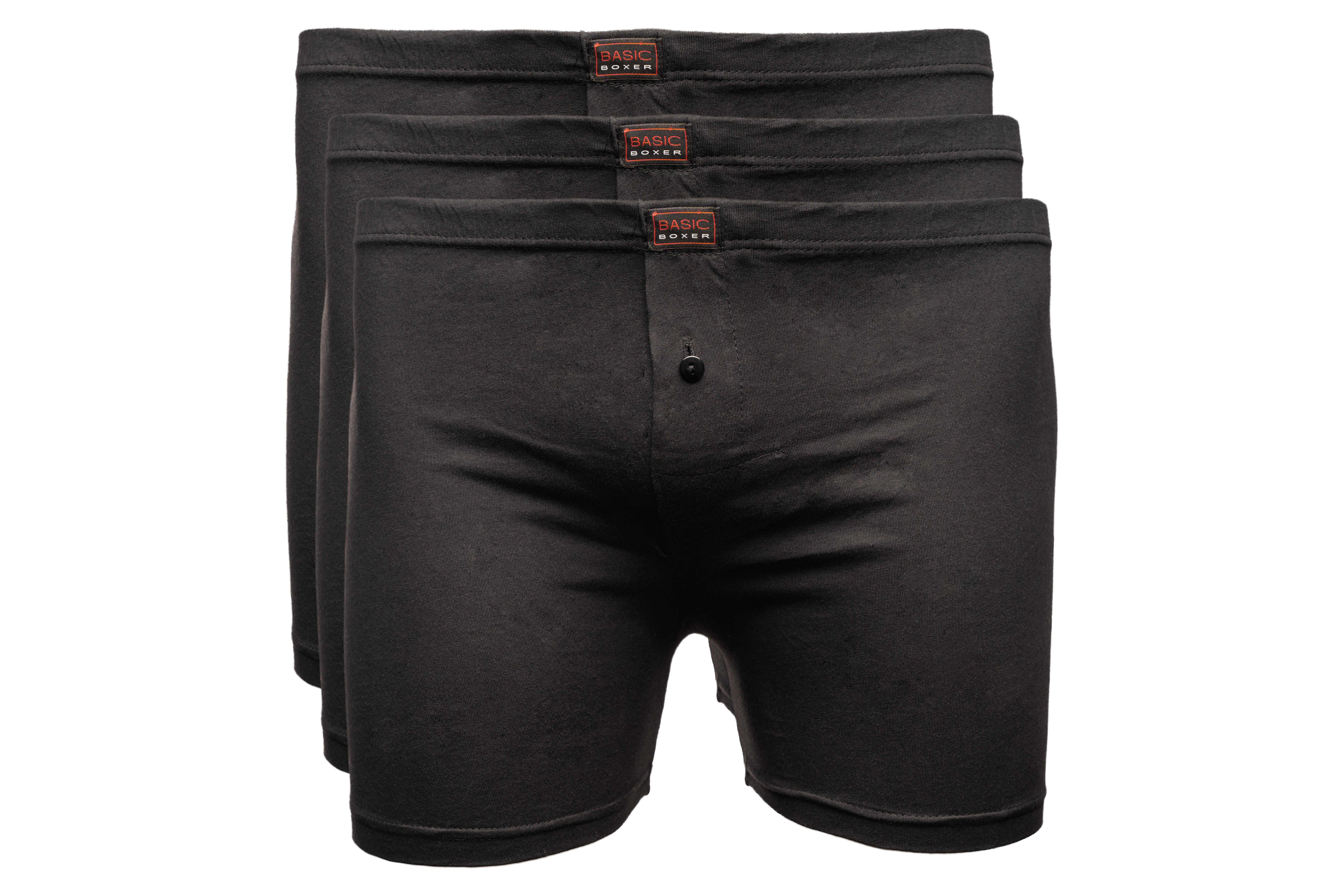 The BAKIS Herren Boxer Short, 3er Pack, schwarz, Größe 8