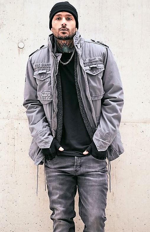 Brandit M-65 Giant Jacket, kohlegrau, Größe XXL