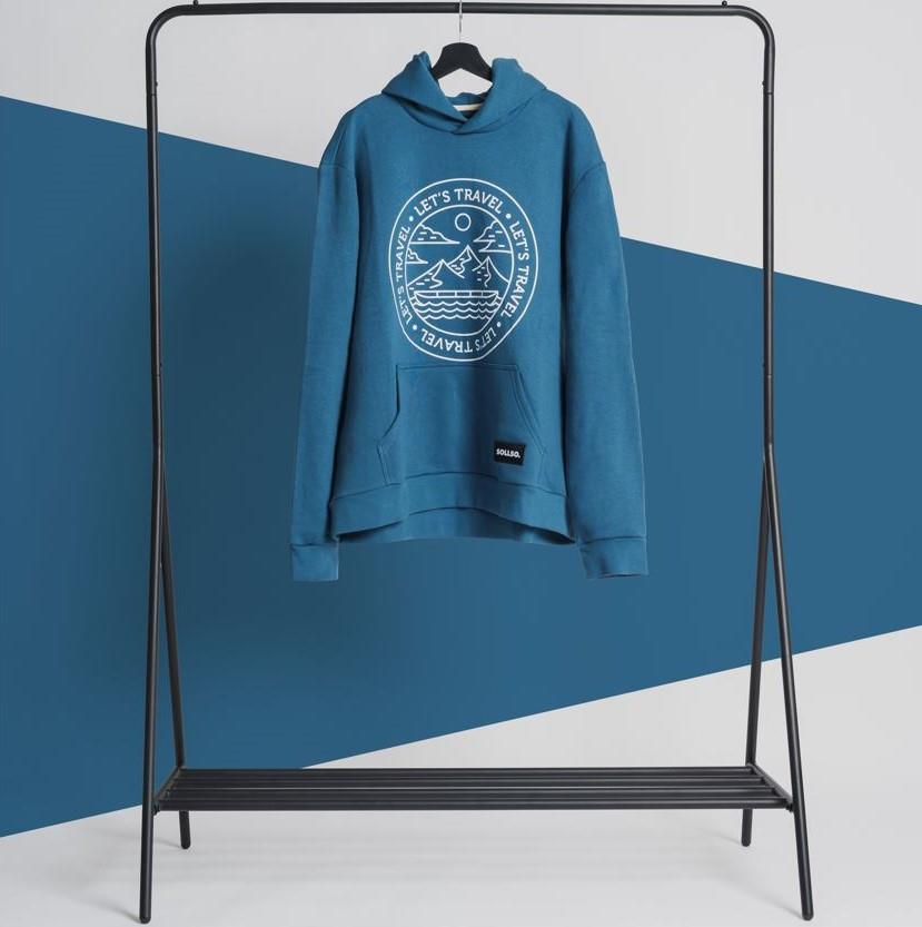 SOLLSO. Premium Hoodie "Let’s Travel" Farbe Navy Blue, Größe 3XL SOLLSO. Premium Hoodie "Let’s Travel" Farbe Navy Blue, Größe 3XL