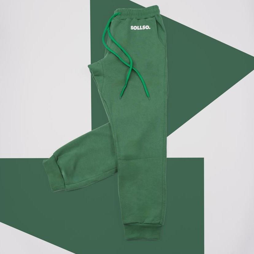 SOLLSO. Sweatpants „Pure Logo klein“, Farbe Jungle Green, Größe 3XL