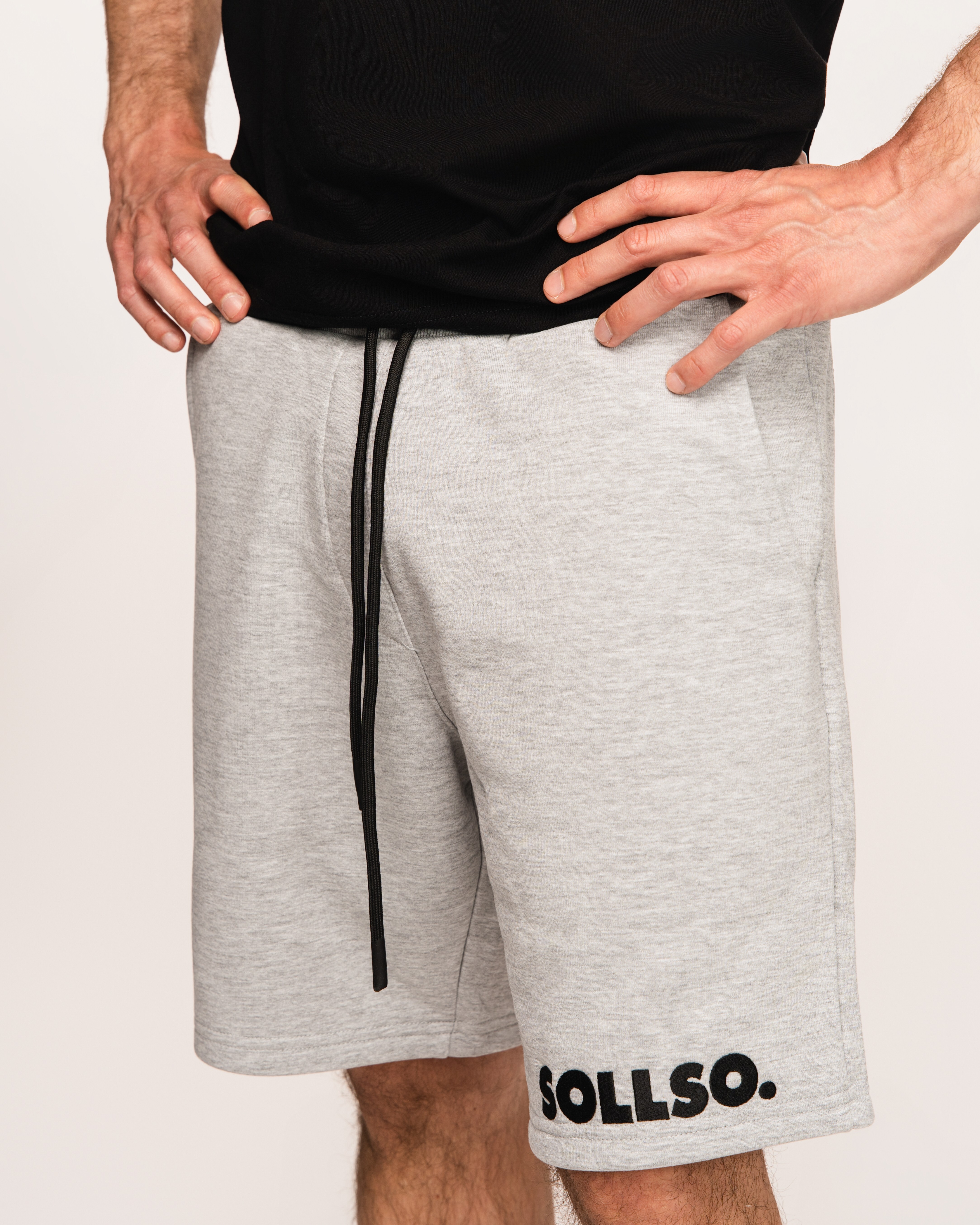 Sweatshorts „SOLLSO.“, Grau Melliert, Gr.S