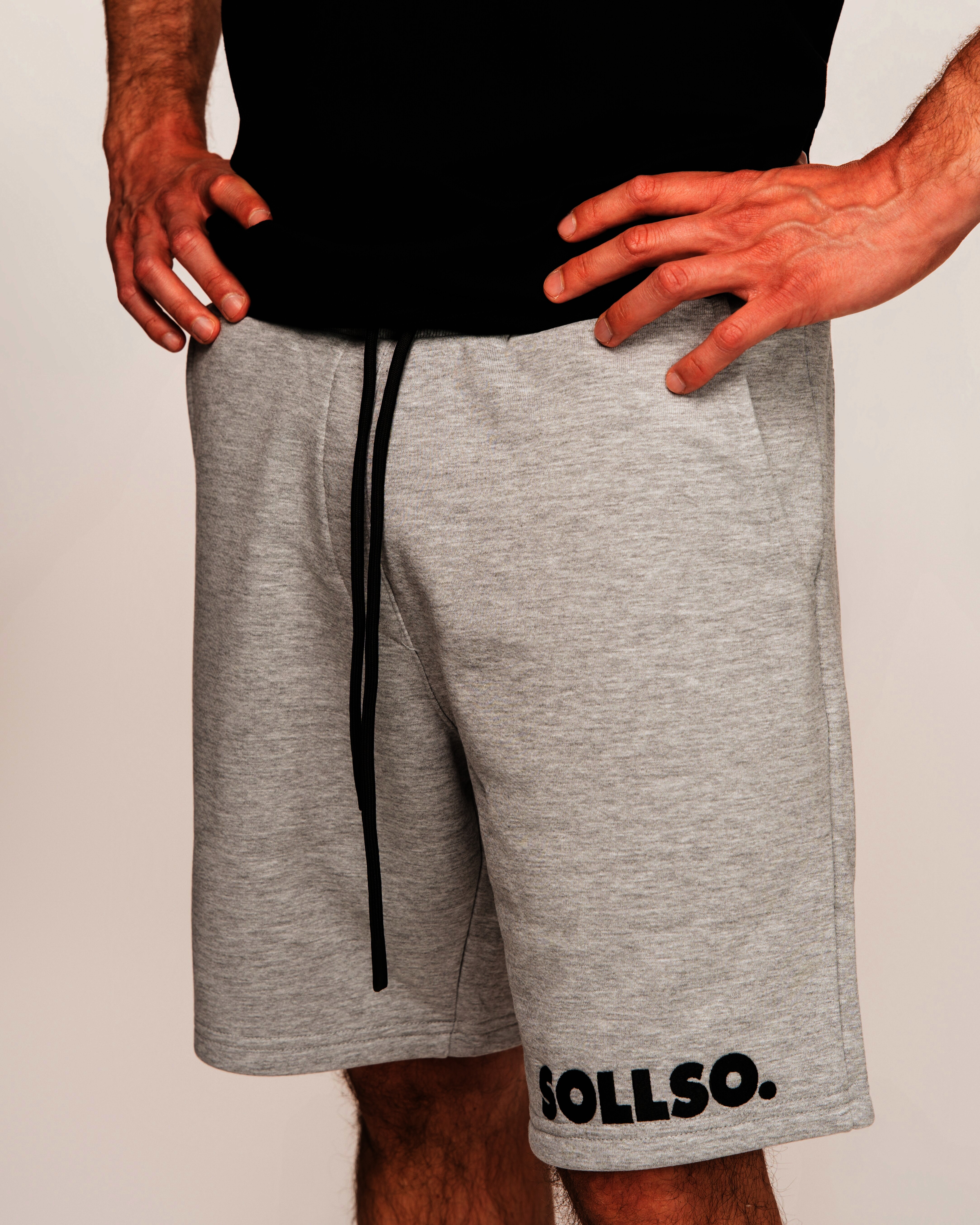 Sweatshorts „SOLLSO.“, Grau Melliert, Gr.S