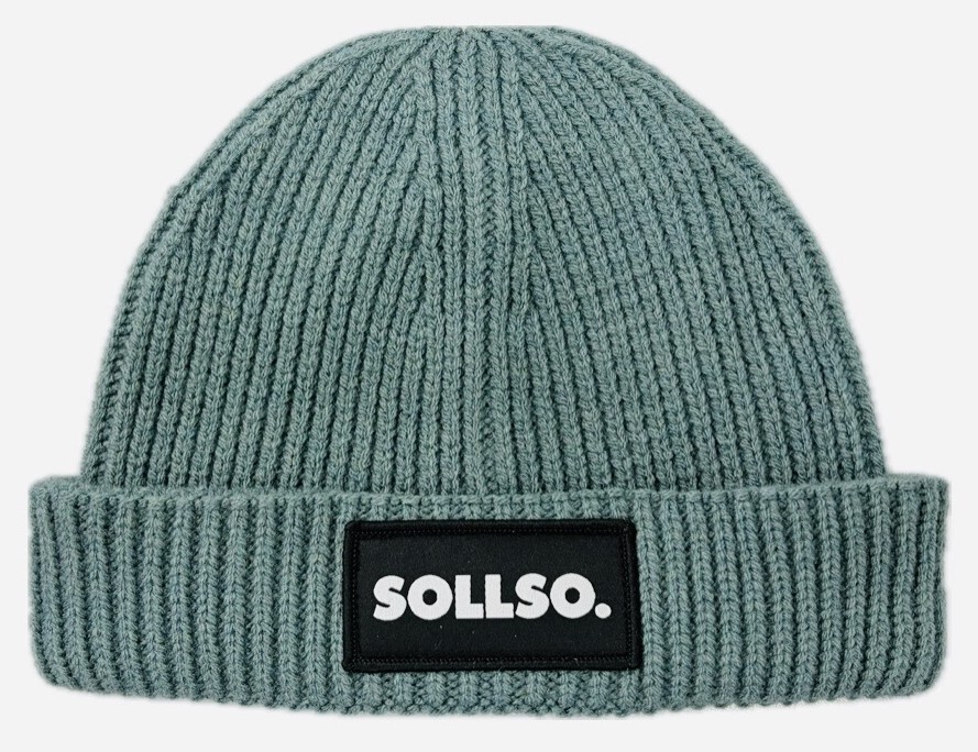 SOLLSO. Harbour Beanie, Strickmütze, lichtgrau