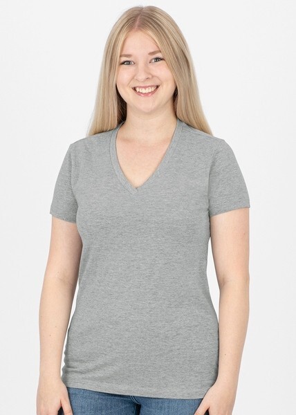 JAKO Damen T-Shirt Organic, hellgrau meliert, Gr.38