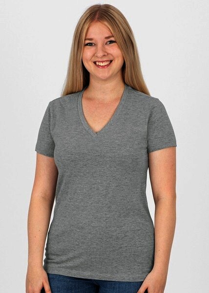 JAKO Damen T-Shirt Organic, hellgrau meliert, Gr.38