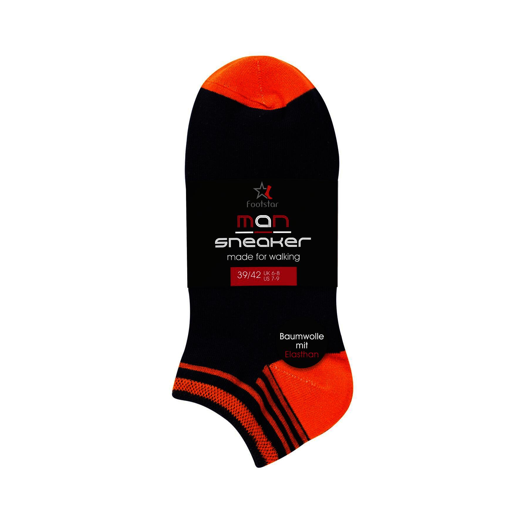 Herren Sneaker-Socken 79508 ,Pack 2, Gr. 43/46, farbig gem., 3 x 4er-Pack