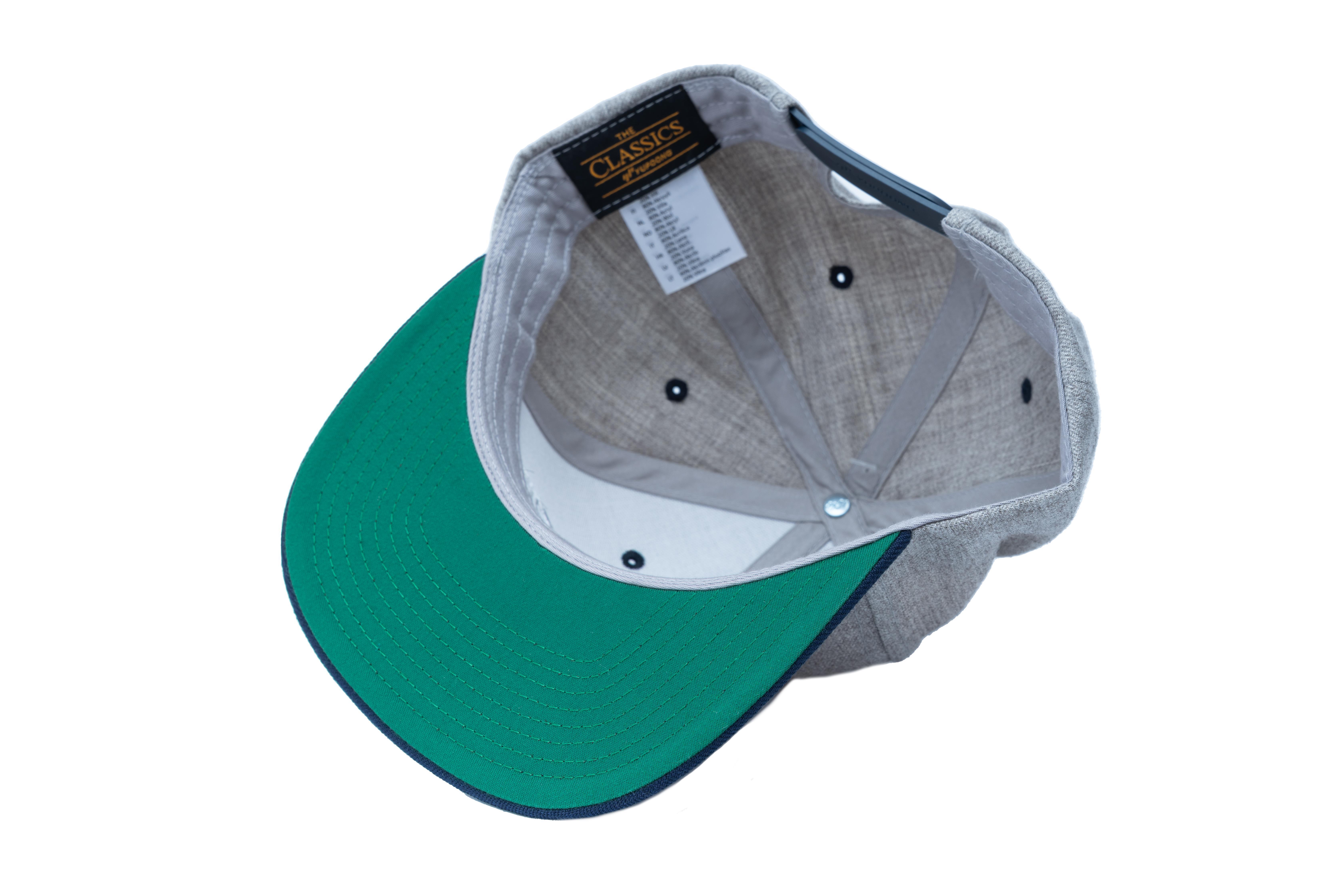 SOLLSO. Classic Snapback 2-Tone Cap, Heather-Navy