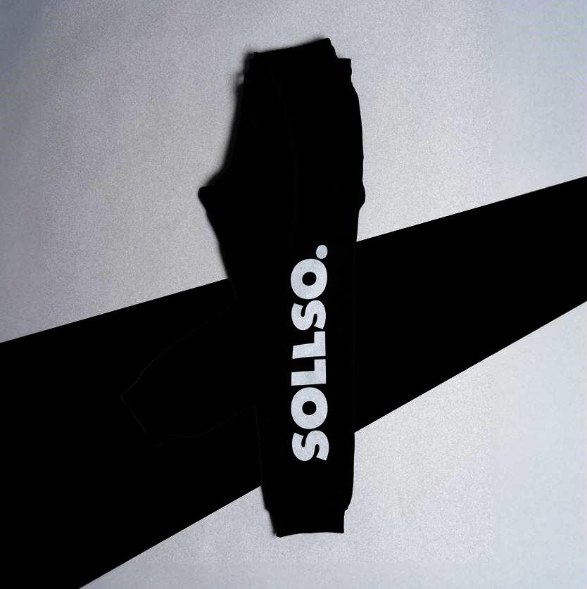 SOLLSO. Sweatpants „Pure Logo Big“, Farbe Dark Black, Größe 10XL