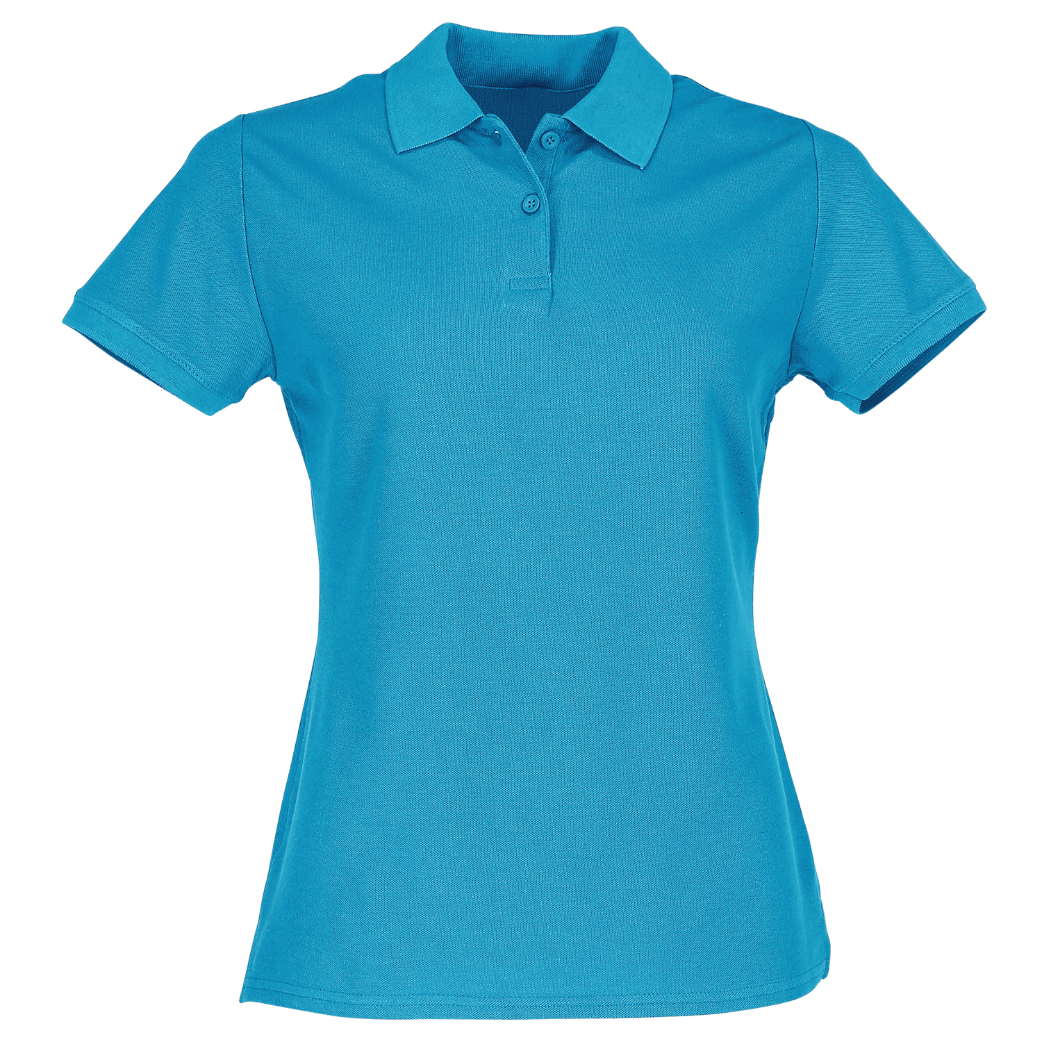 FOTL  Damen Premium-Poloshirt, 3er-Pack, azurblau, Gr.S