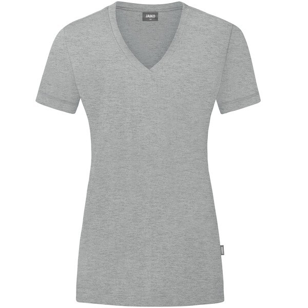 JAKO Damen T-Shirt Organic, hellgrau meliert, Gr.38
