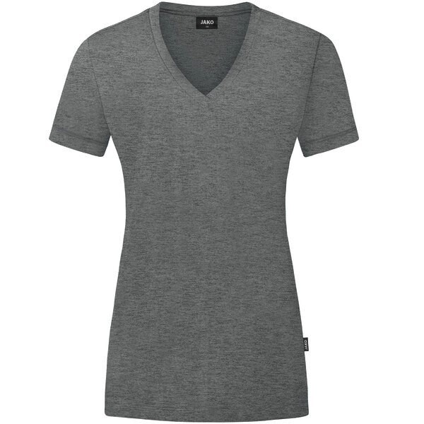 JAKO Damen T-Shirt Organic, hellgrau meliert, Gr.38