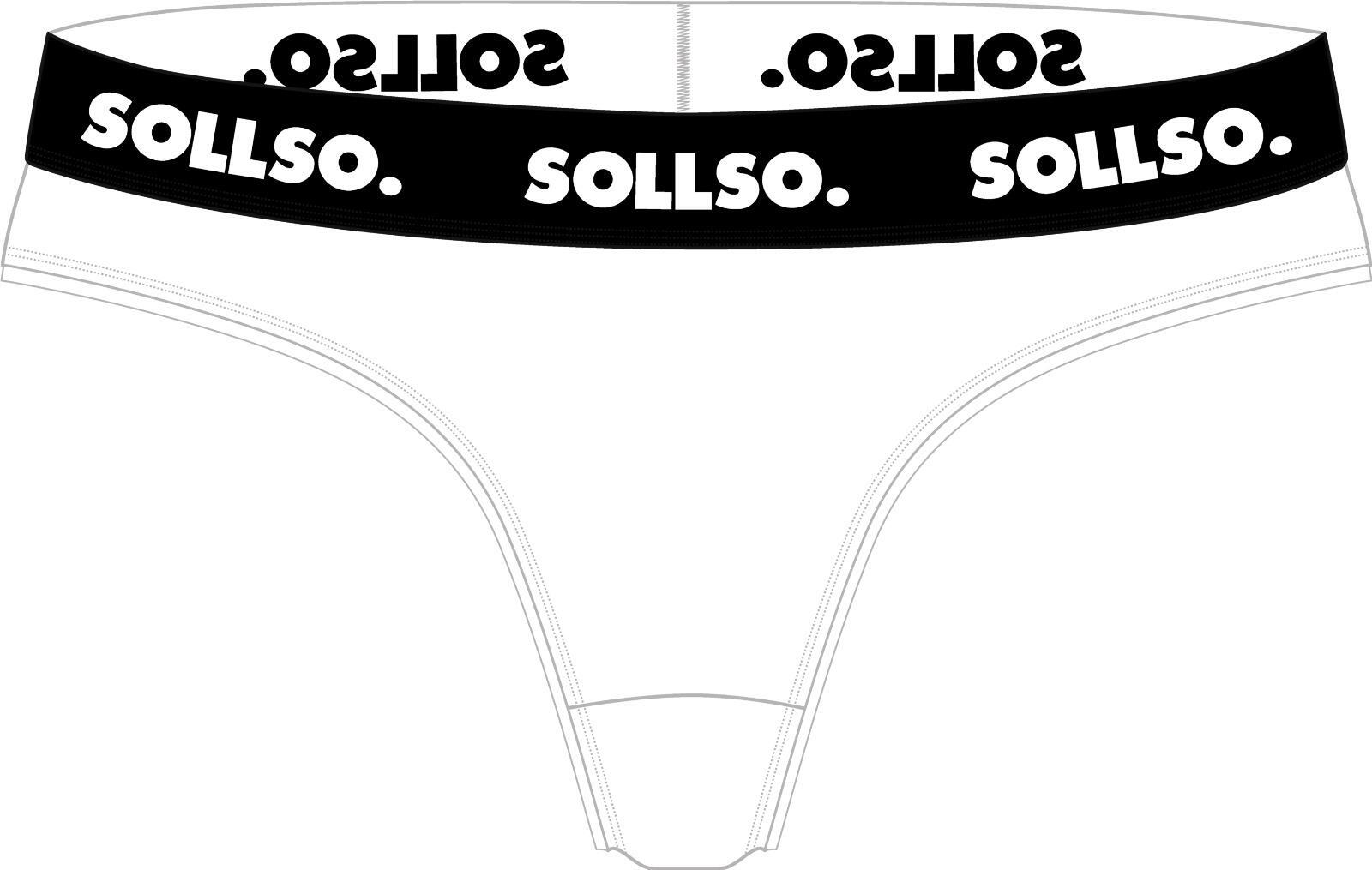 Damen Tanga, Bambusviskose, 3er-Pack, Weiß/Schwarz, Gr.S
