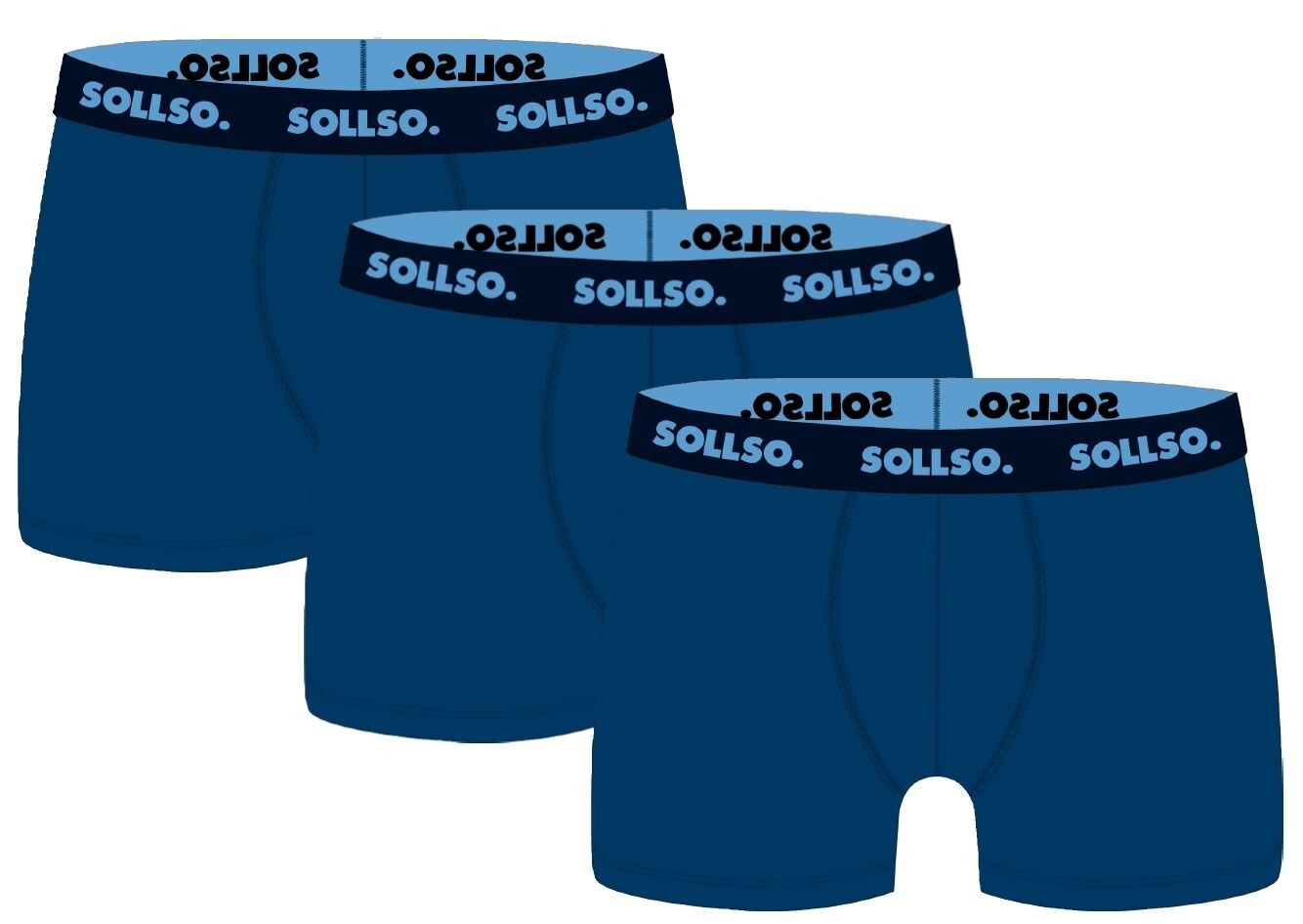 3er Pack Herren Boxershort, Bambusviskose, Blau, Gr.L