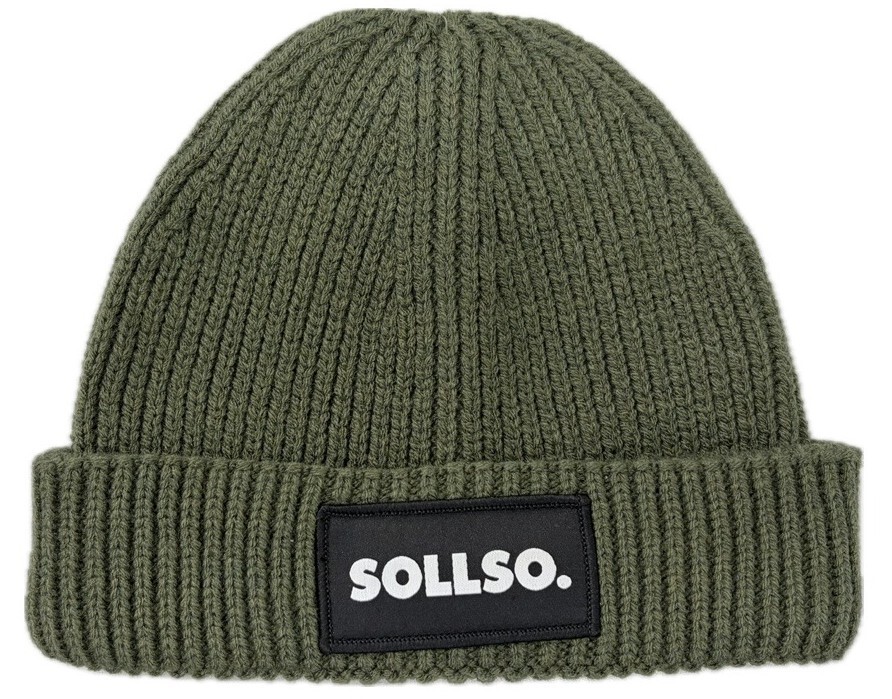 SOLLSO. Harbour Beanie, Strickmütze, olivgrün