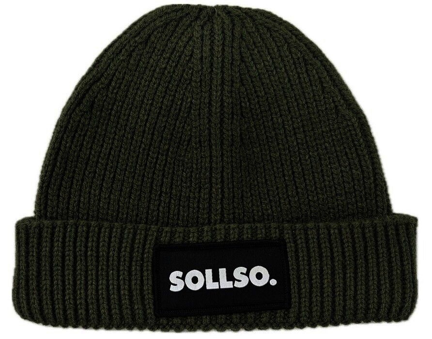 SOLLSO. Harbour Beanie, Strickmütze, olivgrün