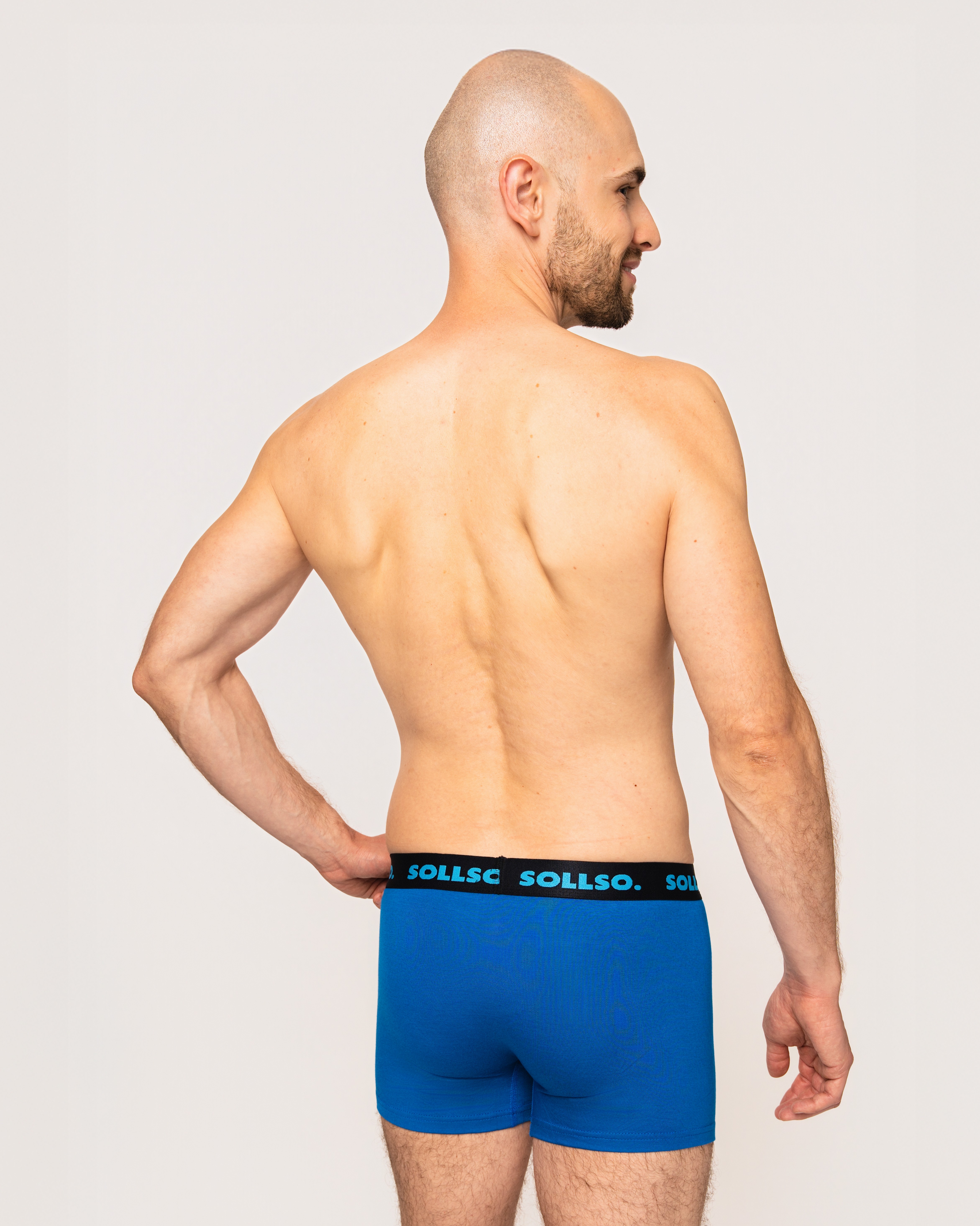3er Pack Herren Boxershort, Bambusviskose, Blau, Gr.XL