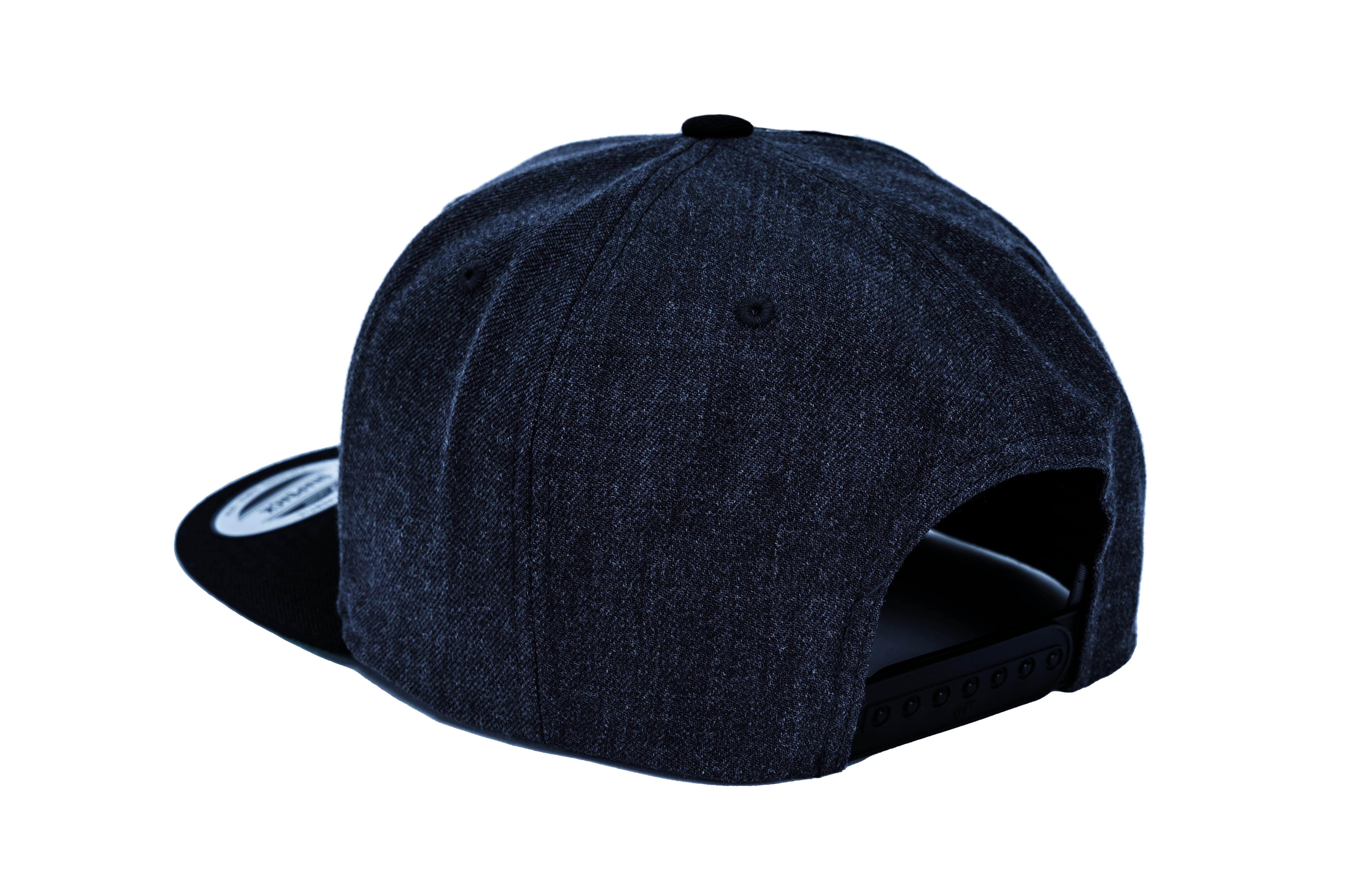 SOLLSO. Classic Snapback 2-Tone Cap, Charcoal-Black