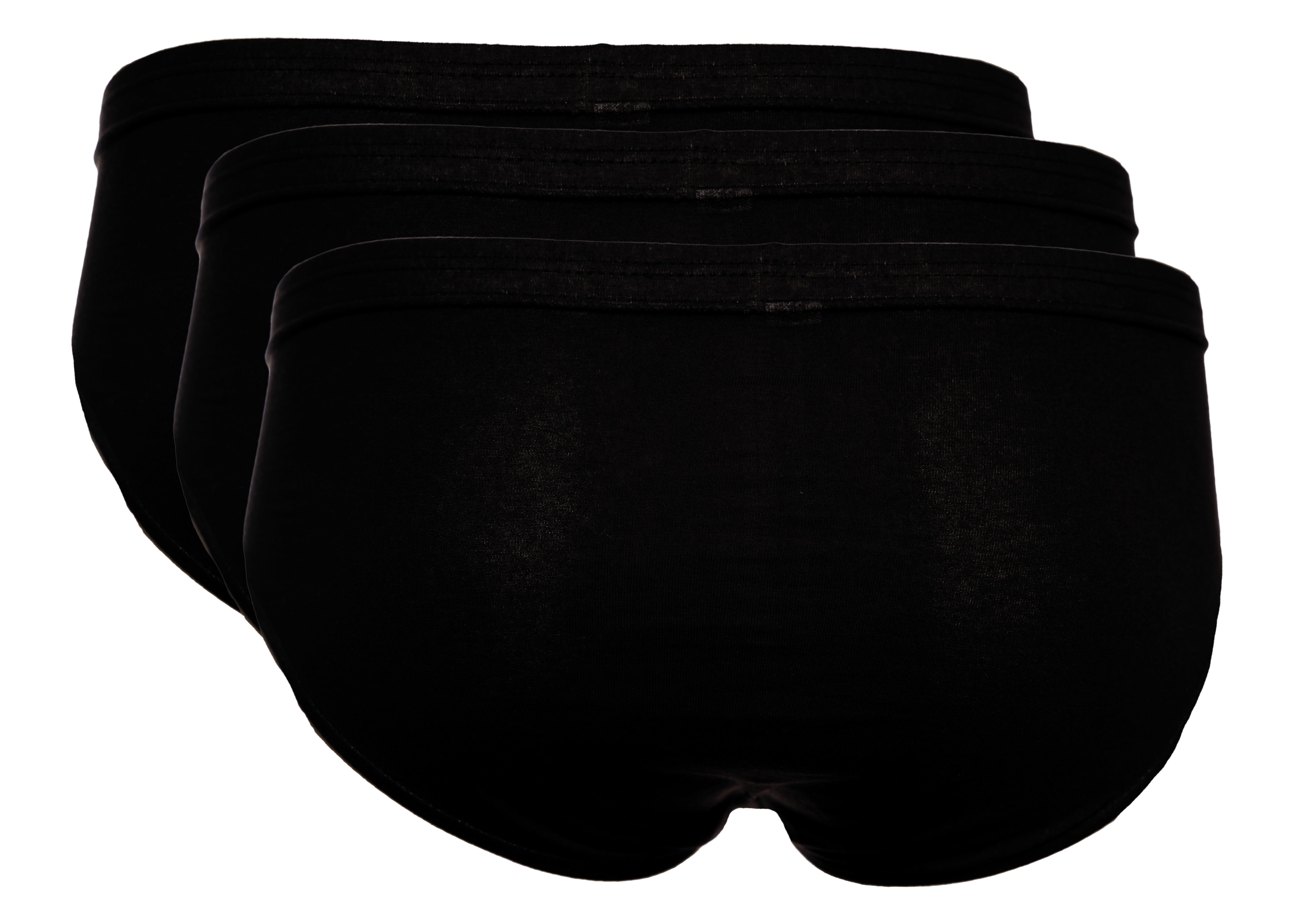 The BAKIS Herren Sportslip, 3er Pack, schwarz, Größe 8