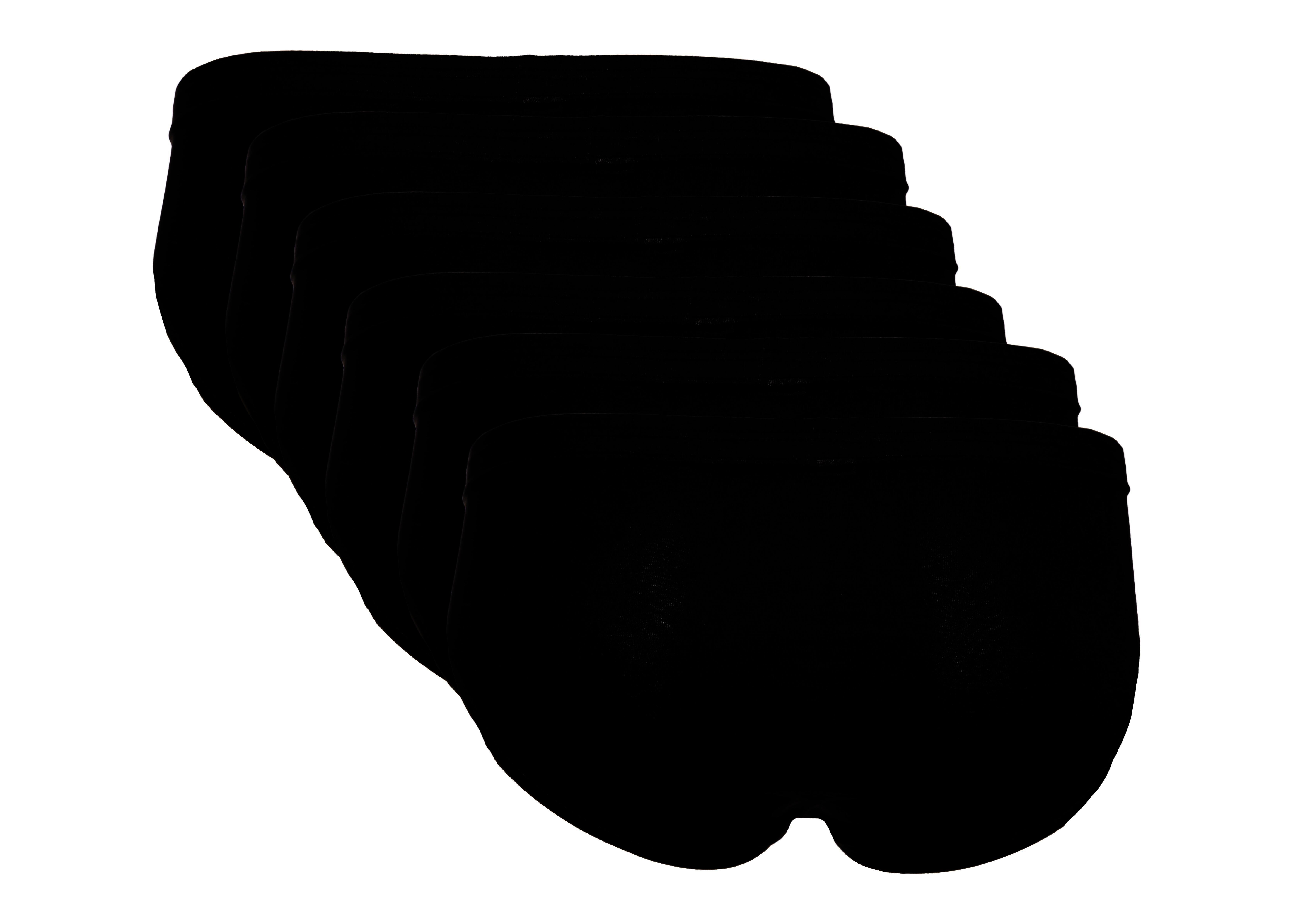 The BAKIS Herren Sportslip, 2 x 3er Pack, schwarz, Größe 7