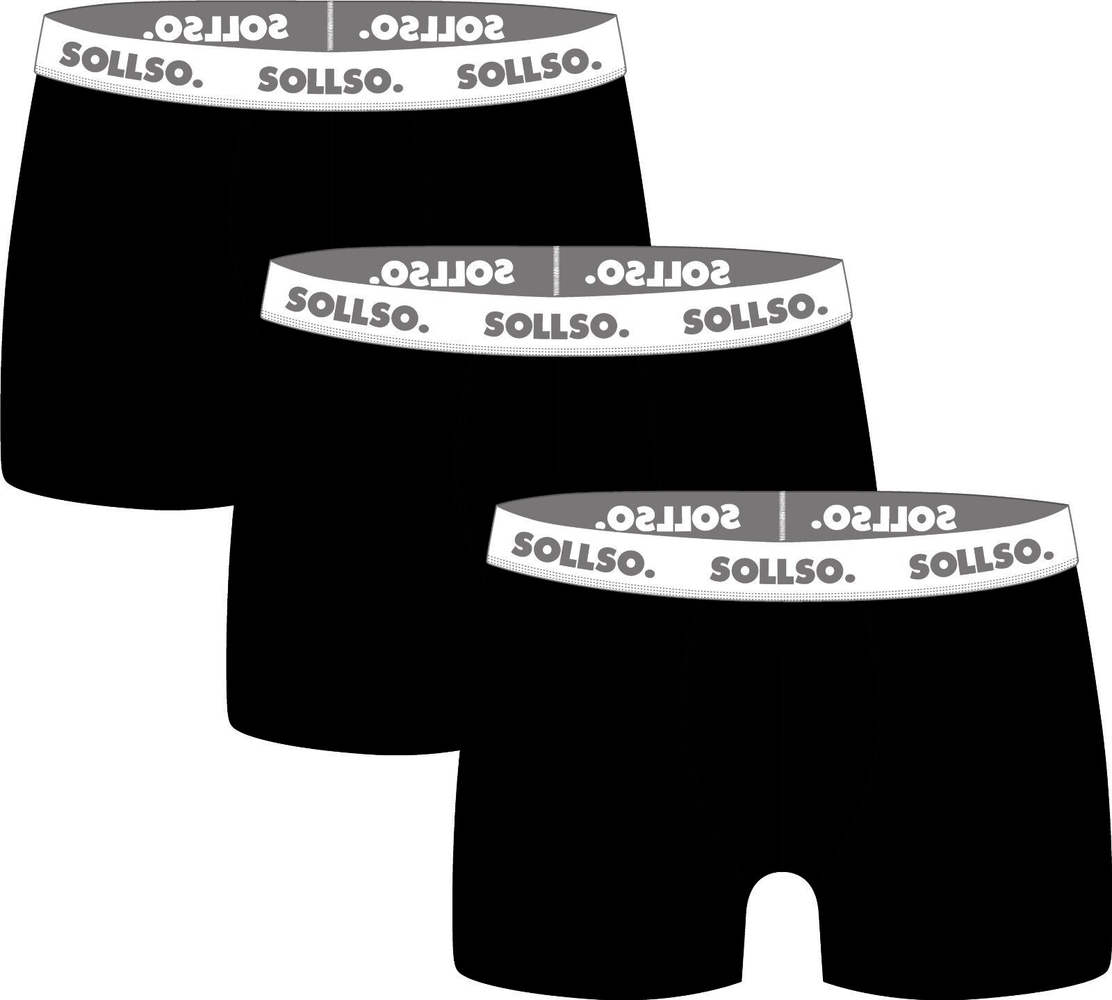3er Pack Herren Boxershort, Bambusviskose, Schwarz/Weiß, Gr.L