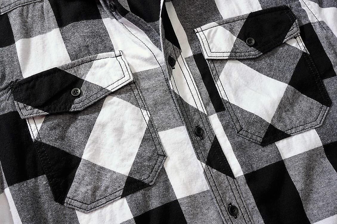 Brandit Holzfällerhemd Halbarm,  Farbe schwarz/weiß, Größe 7XL