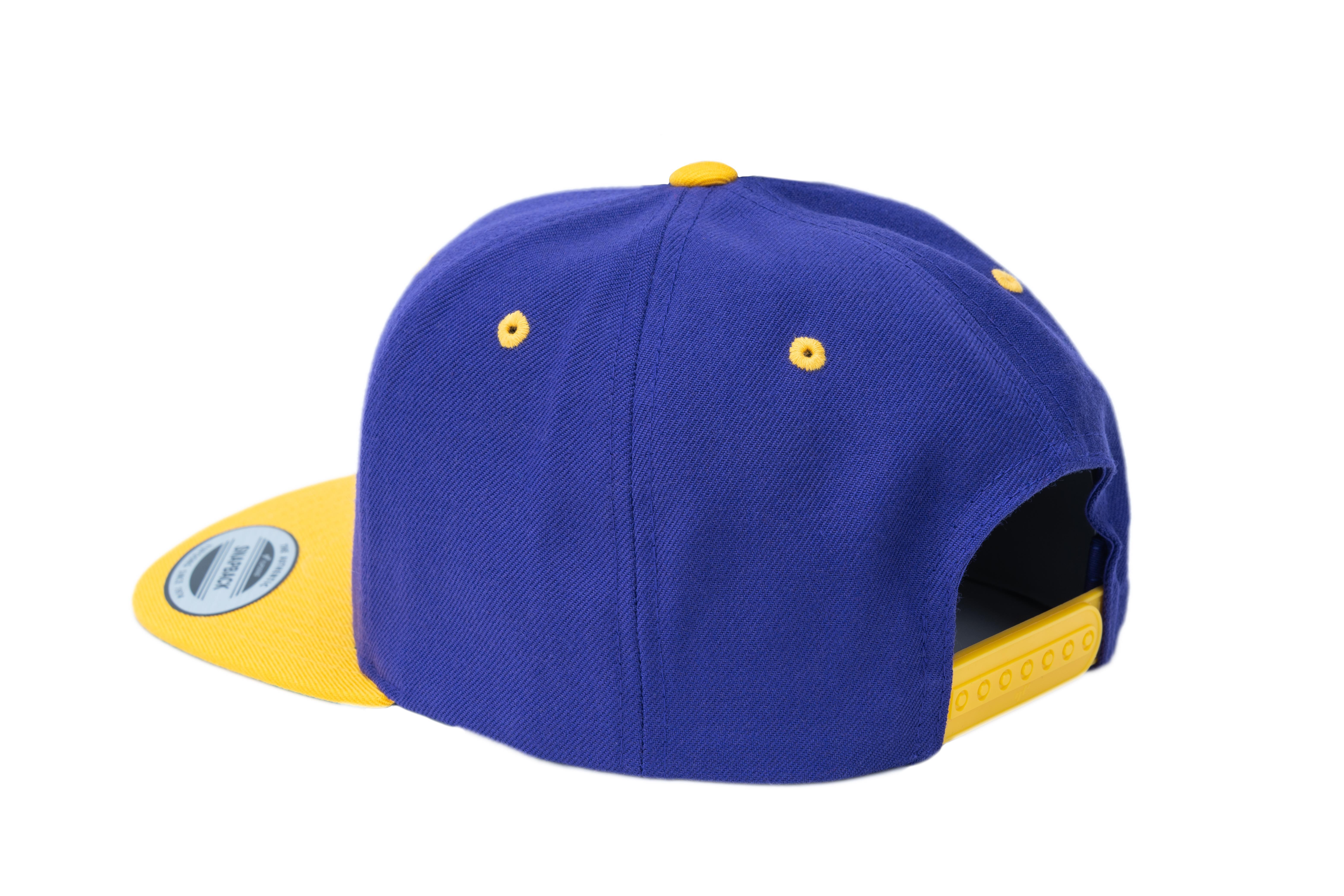 SOLLSO. Classic Snapback 2-Tone Cap, Pur-Gold
