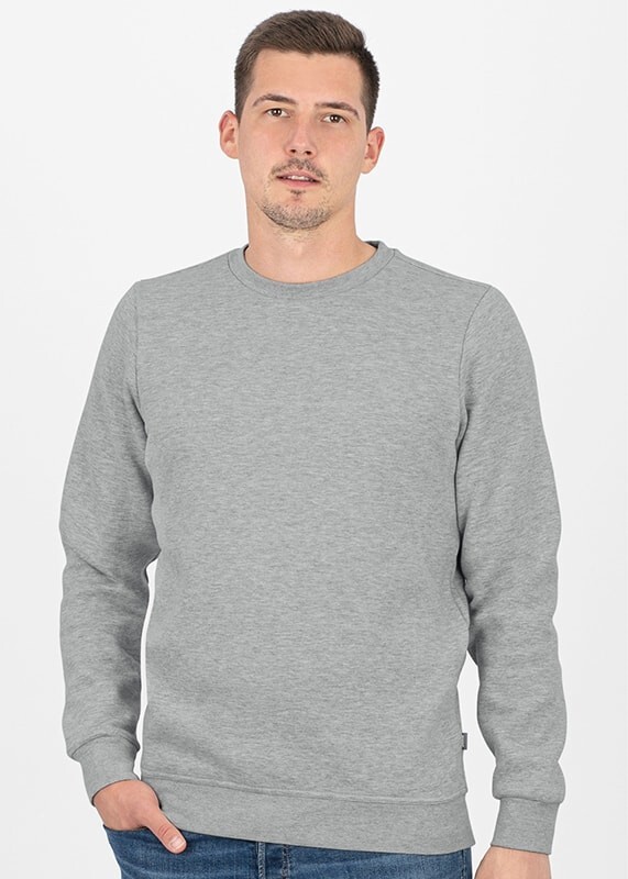 JAKO Sweat-Shirt Organic, hellgrau meliert, Gr.5XL