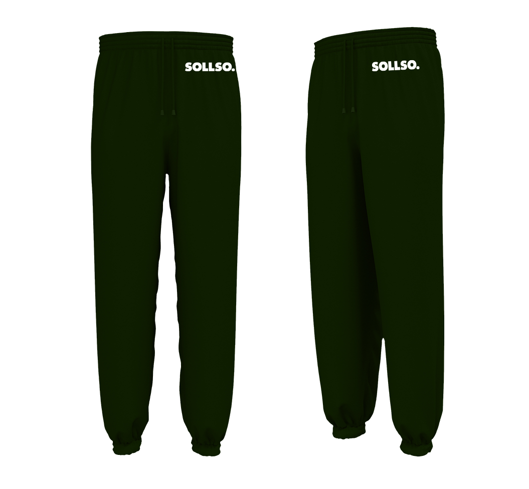 SOLLSO. Sweatpants „Pure Logo klein“, Farbe Jungle Green, Größe L