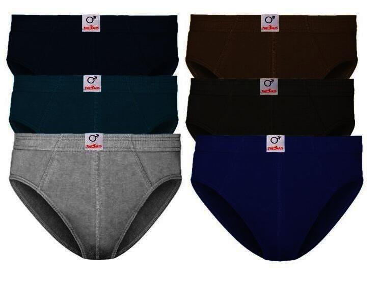 Herren Sport Slips Art.580. farbig sortiert, 3er-Pack, Gr.5