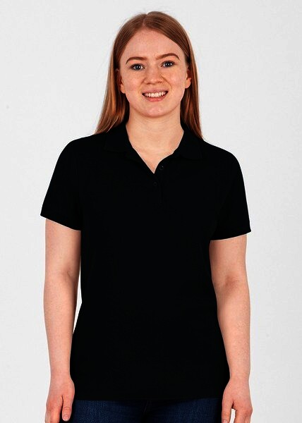 JAKO Damen Polo-Shirt Organic, schwarz, Gr.42