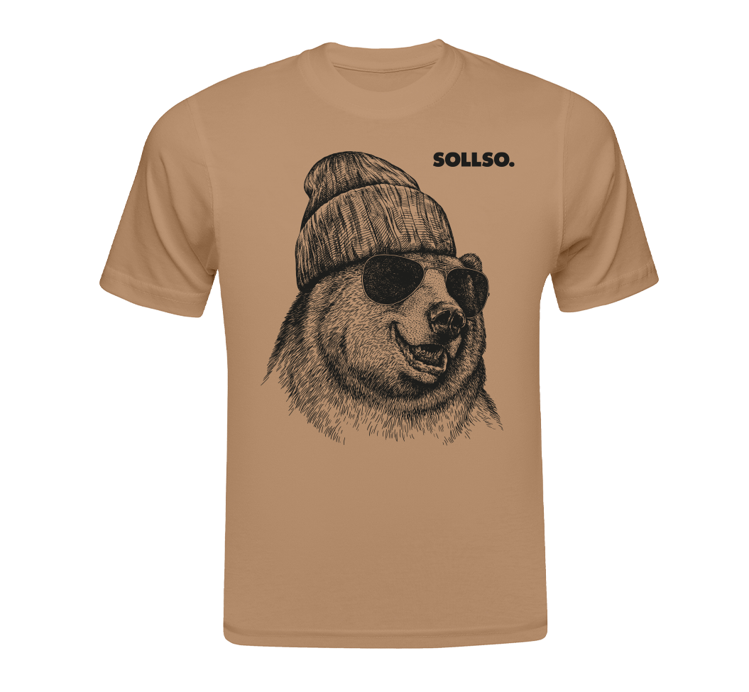 SOLLSO. T-Shirt "Winterbear" Desert Beige, 9XL