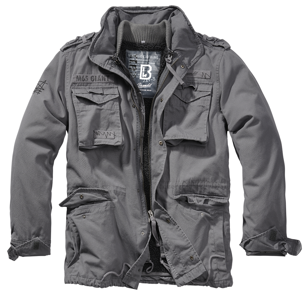 Brandit M-65 Giant Jacket, kohlegrau, Größe L