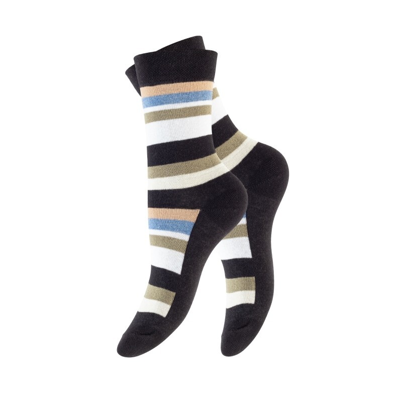 Damen Socken 60024, geringelt, 2 x 4er-Pack, Gr.35/38