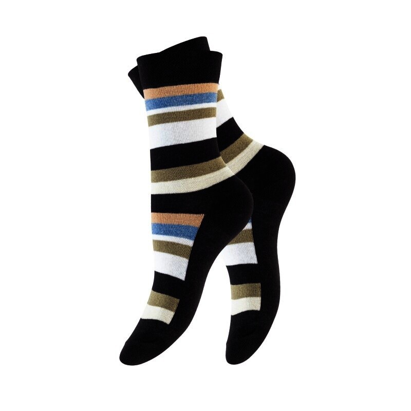 Damen Socken 60024, geringelt, 2 x 4er-Pack, Gr.35/38