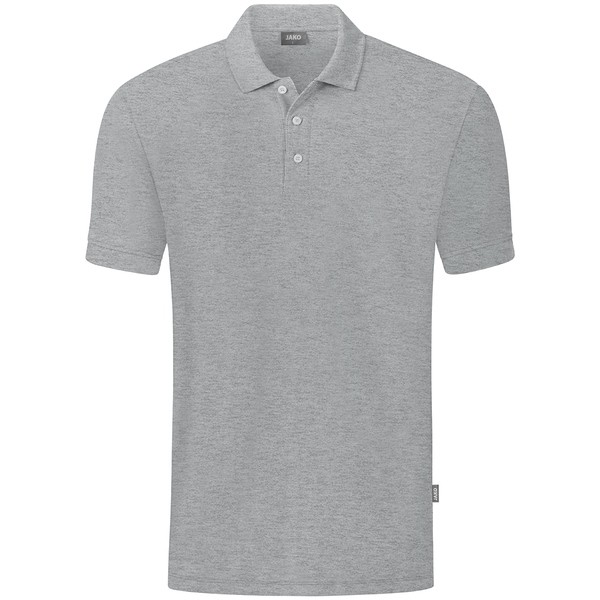 JAKO Herren Polo-Shirt Organic, hellgrau meliert, Gr.XL JAKO Herren Polo-Shirt Organic, hellgrau meliert, Gr.XL