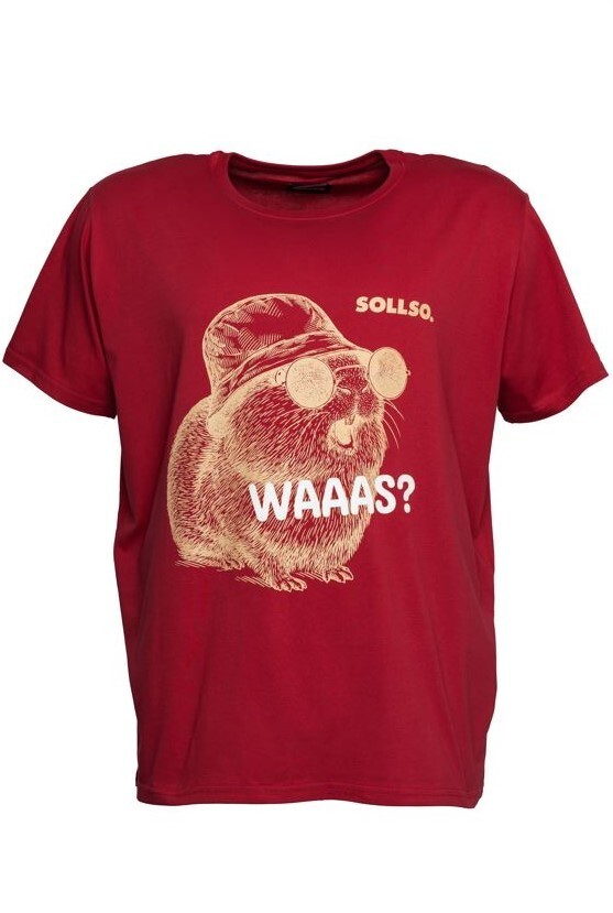 T-Shirt "Capybara" Ginger Red by SOLLSO., Gr.XL