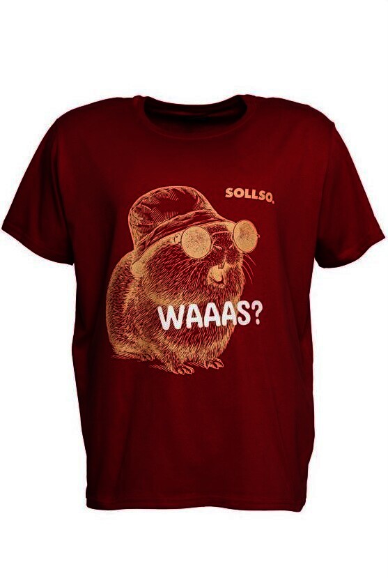 T-Shirt "Capybara" Ginger Red by SOLLSO., Gr.XL