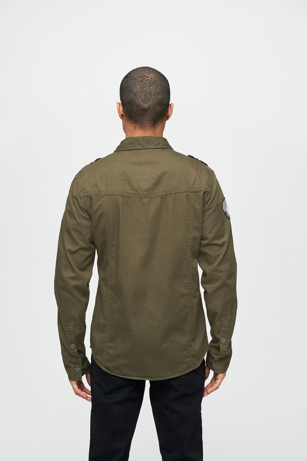 Brandit Luis Vintage Shirt Long Sleeve, oliv, Gr.M