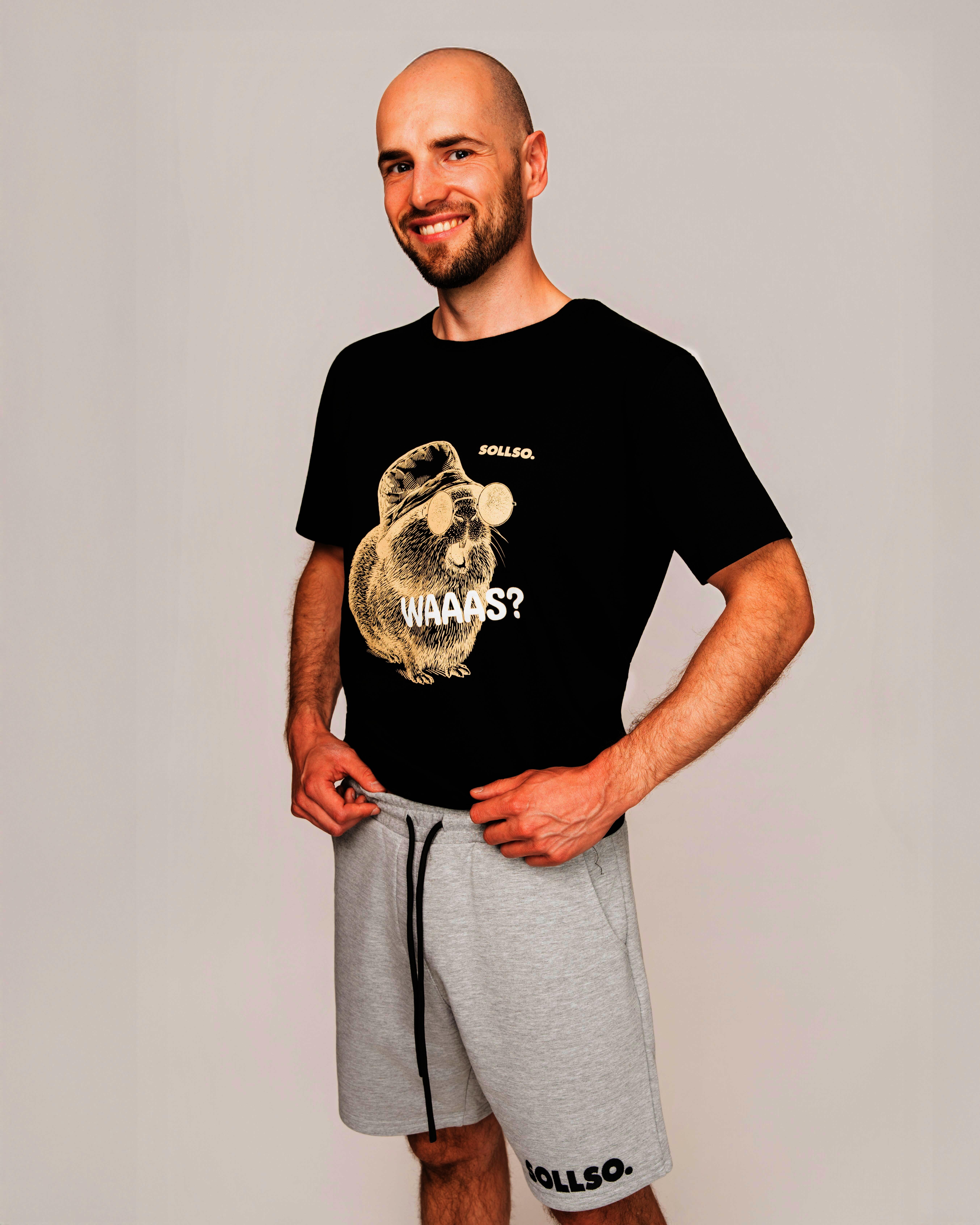 Sweatshorts „SOLLSO.“, Grau Melliert, Gr.S