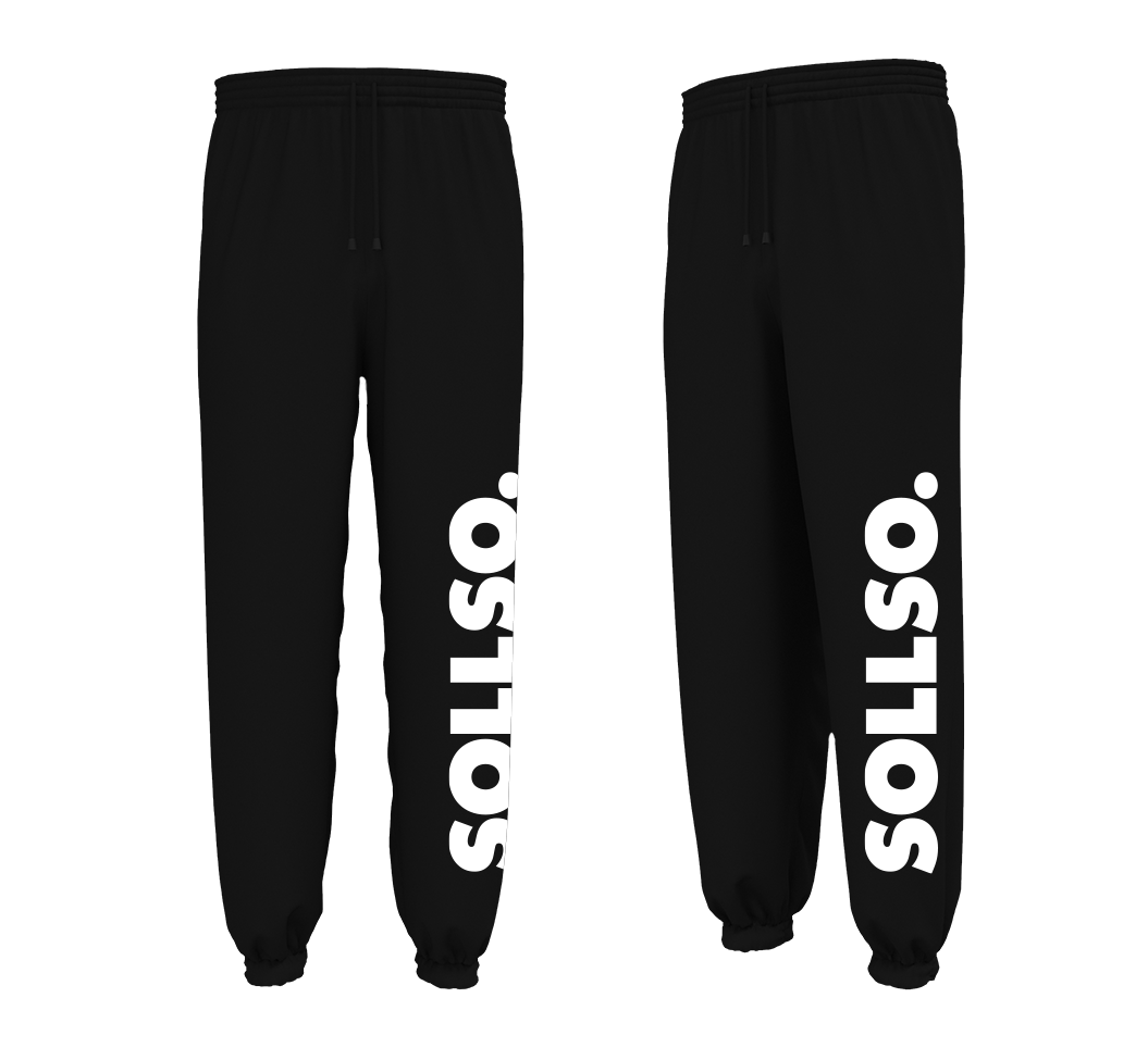 SOLLSO. Sweatpants „Pure Logo Big“, Farbe Dark Black, Größe XL