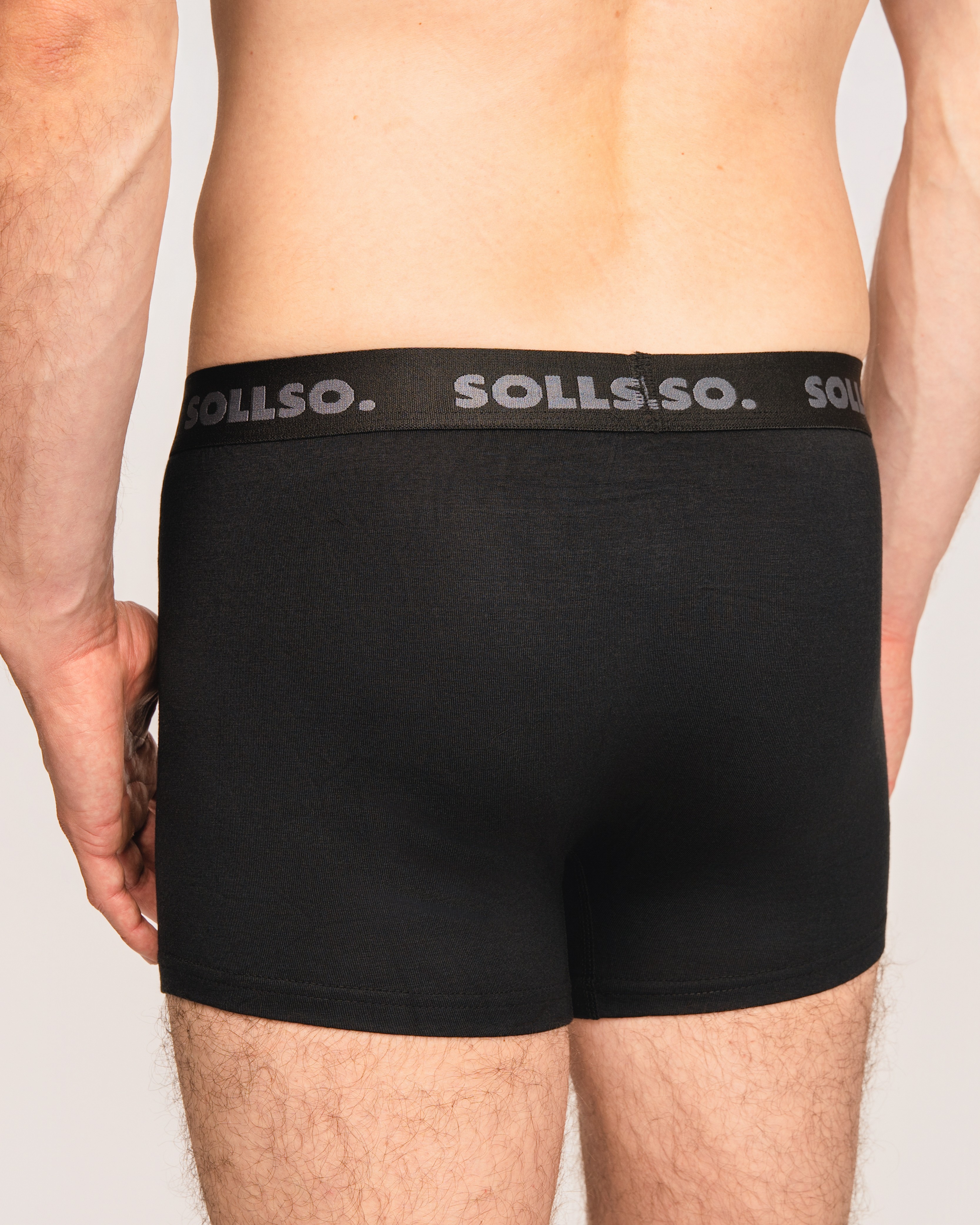 3er Pack Herren Boxershort, Bambusviskose, Schwarz/Schwarz, Gr.L