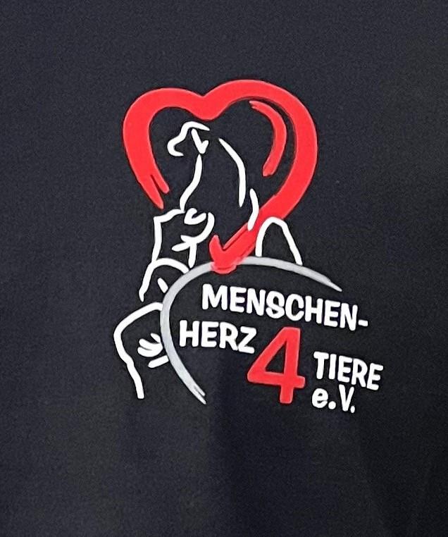 Herren T-Shirt "Menschen Herz 4 Tiere e.V." by SOLLSO., schwarz, Gr.XXL