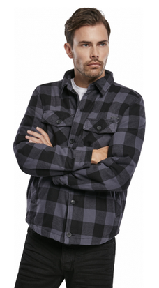 Brandit Lumberjacket schwarz/grau, Größe L