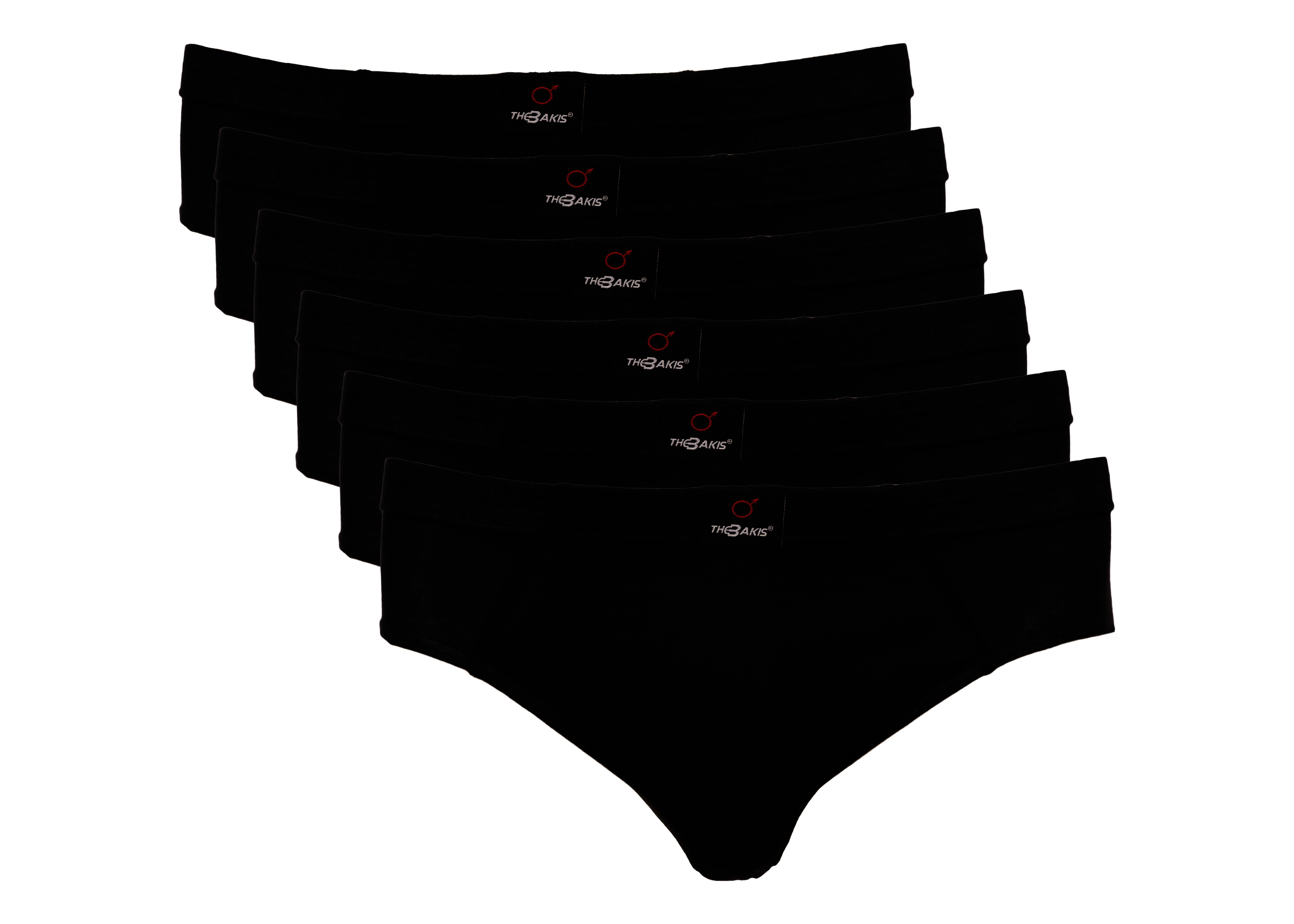 The BAKIS Herren Sportslip, 3 x 3er Pack, schwarz, Größe 8